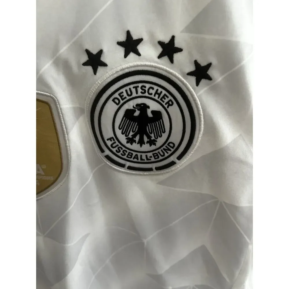 adidas Germany National Team Soccer Jersey Size L White/Black FIFA Champs 2014